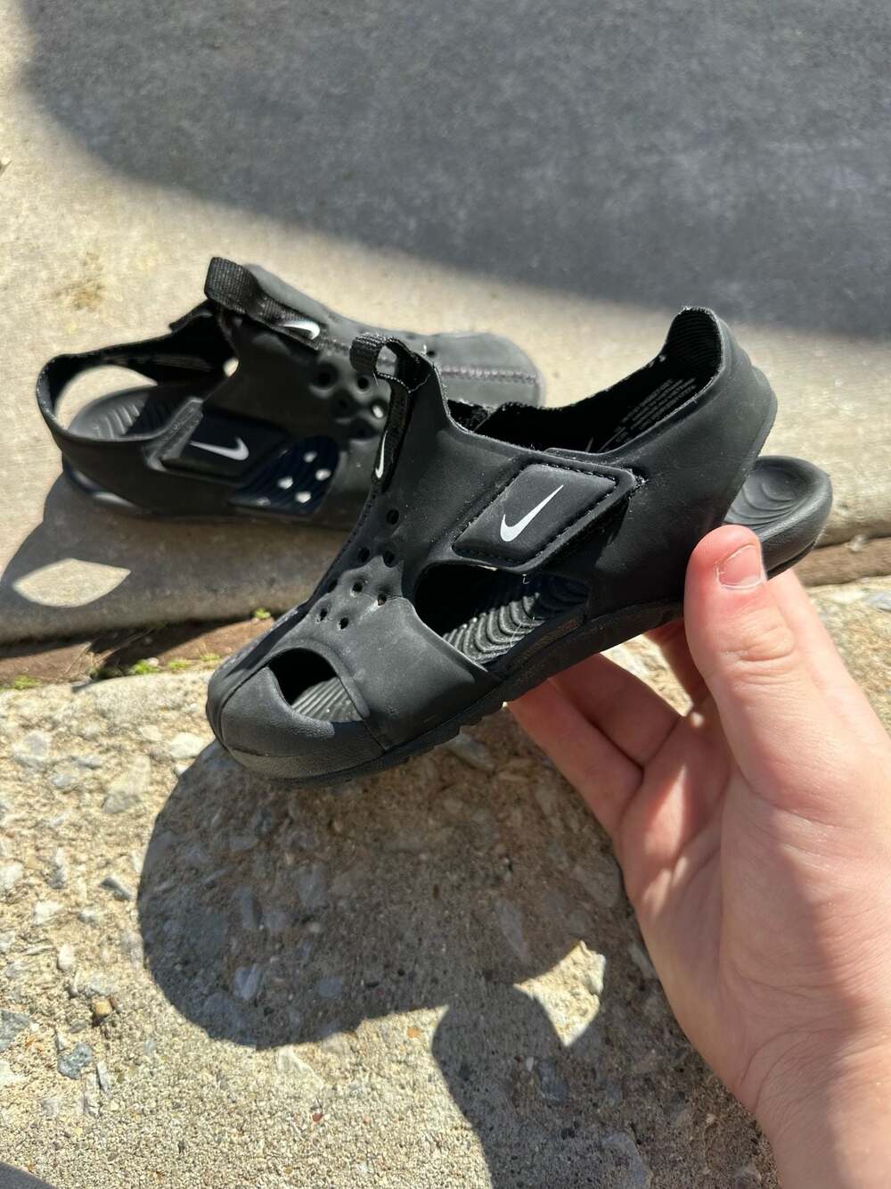 Nike Sunray Protect 2 Toddler Black Sandals Size 10C